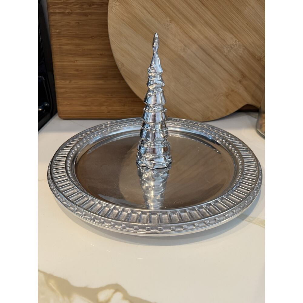 Mariposa Handcrafted Metal Holiday Tree Replacement Serving Platter Tray 1027